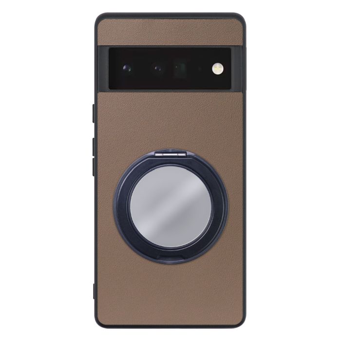 [ LOOF RING-SHELL (ミラー Ver.) ] Google Pixel 6 Pro Googlepixel6pro 6pro プロ ピクセル6pro スマホケース 背面 ケース カバー ミラー付きスマホリング スタンド 本革 レザー 落下防止  [ Google Pixel 6 Pro ]