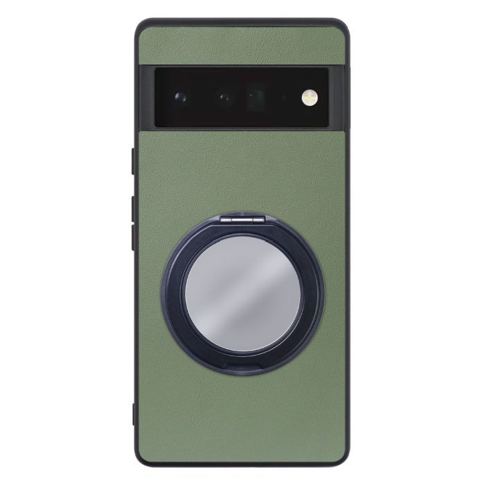 [ LOOF RING-SHELL (ミラー Ver.) ] Google Pixel 6 Pro Googlepixel6pro 6pro プロ ピクセル6pro スマホケース 背面 ケース カバー ミラー付きスマホリング スタンド 本革 レザー 落下防止  [ Google Pixel 6 Pro ]