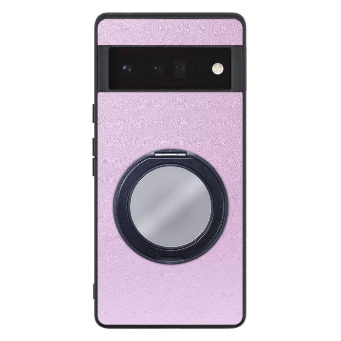 [ LOOF RING-SHELL (ミラー Ver.) ] Google Pixel 6 Pro Googlepixel6pro 6pro プロ ピクセル6pro スマホケース 背面 ケース カバー ミラー付きスマホリング スタンド 本革 レザー 落下防止  [ Google Pixel 6 Pro ]