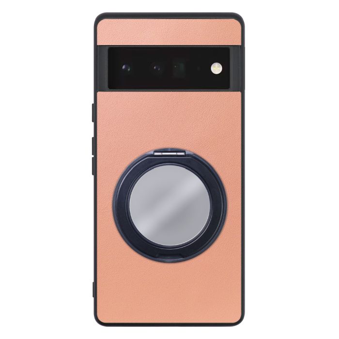 [ LOOF RING-SHELL (ミラー Ver.) ] Google Pixel 6 Pro Googlepixel6pro 6pro プロ ピクセル6pro スマホケース 背面 ケース カバー ミラー付きスマホリング スタンド 本革 レザー 落下防止  [ Google Pixel 6 Pro ]