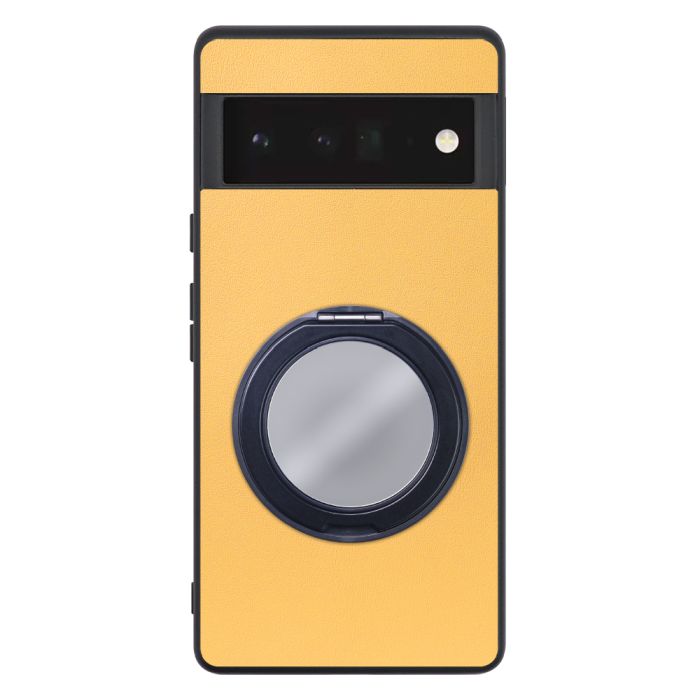 [ LOOF RING-SHELL (ミラー Ver.) ] Google Pixel 6 Pro Googlepixel6pro 6pro プロ ピクセル6pro スマホケース 背面 ケース カバー ミラー付きスマホリング スタンド 本革 レザー 落下防止  [ Google Pixel 6 Pro ]