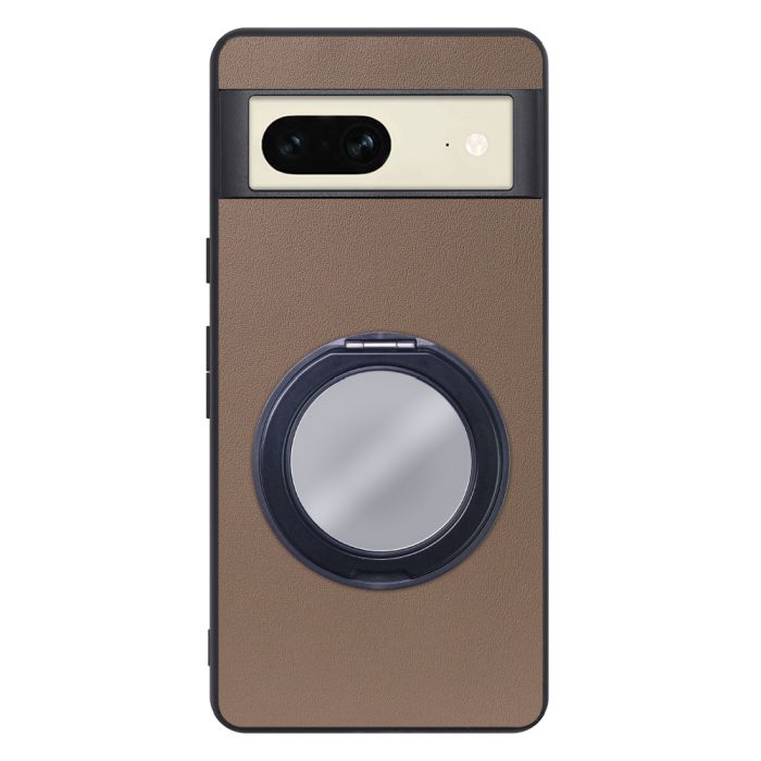 [ LOOF RING-SHELL (ミラー Ver.) ] Google pixel 7 googlepixel7 pixel7 ピクセル7 スマホケース 背面 ケース カバー ミラー付きスマホリング スタンド 本革 レザー 落下防止  [ Google Pixel 7 ]