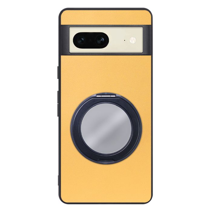[ LOOF RING-SHELL (ミラー Ver.) ] Google pixel 7 googlepixel7 pixel7 ピクセル7 スマホケース 背面 ケース カバー ミラー付きスマホリング スタンド 本革 レザー 落下防止  [ Google Pixel 7 ]