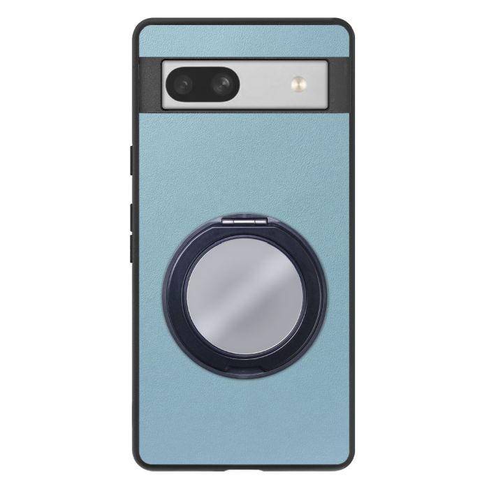 [ LOOF RING-SHELL (ミラー Ver.) ] Google Pixel 7a googlepixel7a pixel7a スマホケース 背面 ケース カバー ミラー付きスマホリング スタンド 本革 レザー 落下防止  [ Google Pixel 7a ]