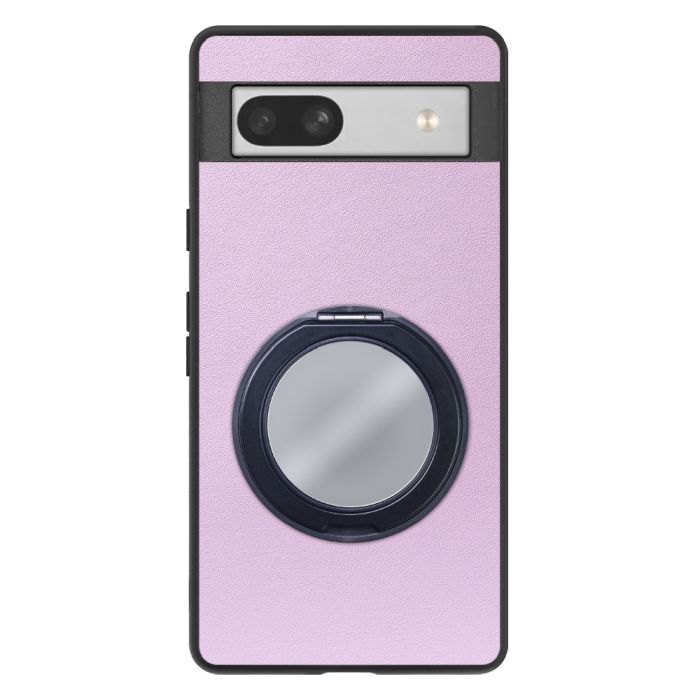 [ LOOF RING-SHELL (ミラー Ver.) ] Google Pixel 7a googlepixel7a pixel7a スマホケース 背面 ケース カバー ミラー付きスマホリング スタンド 本革 レザー 落下防止  [ Google Pixel 7a ]
