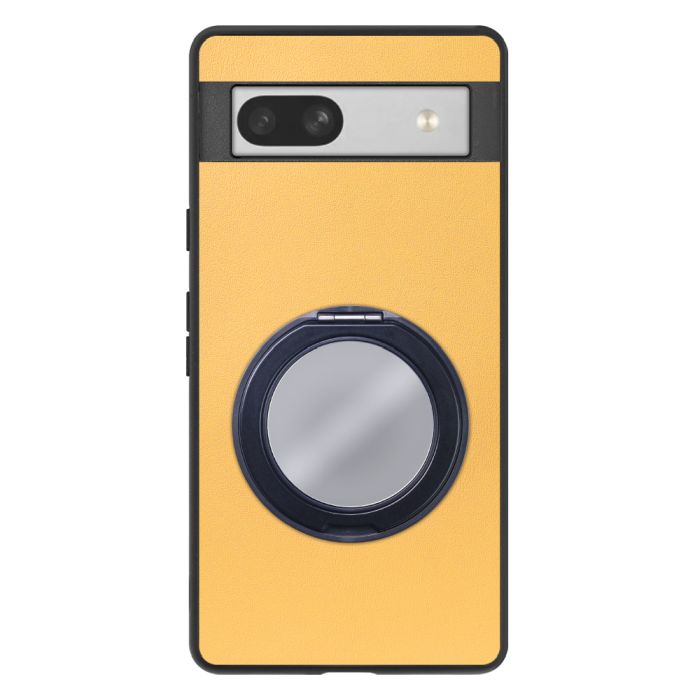 [ LOOF RING-SHELL (ミラー Ver.) ] Google Pixel 7a googlepixel7a pixel7a スマホケース 背面 ケース カバー ミラー付きスマホリング スタンド 本革 レザー 落下防止  [ Google Pixel 7a ]