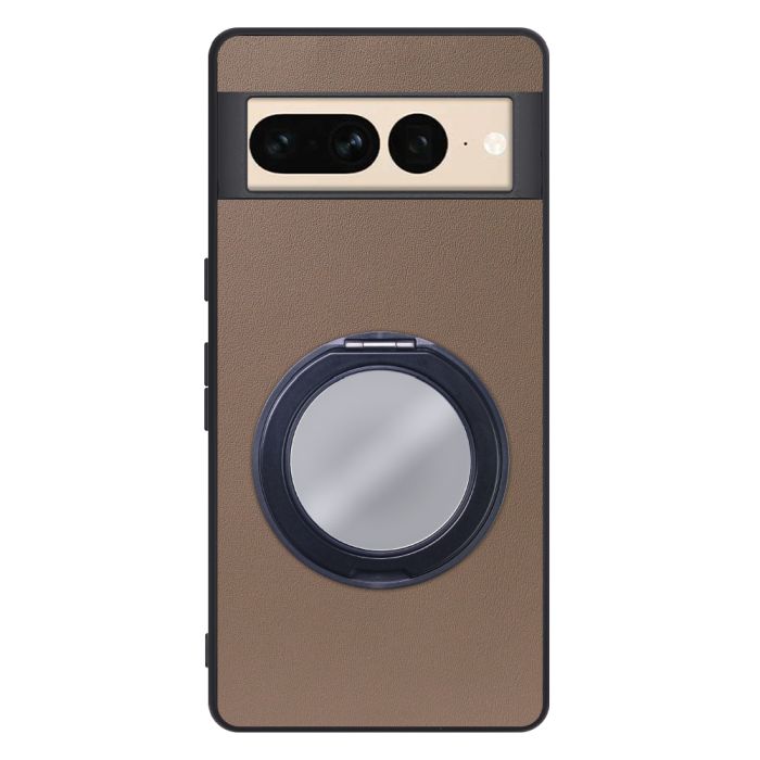[ LOOF RING-SHELL (ミラー Ver.) ] Google pixel 7 Pro googlepixel7pro 7pro プロ ピクセル7pro スマホケース 背面 ケース カバー ミラー付きスマホリング スタンド 本革 レザー 落下防止  [ Google Pixel 7 Pro ]