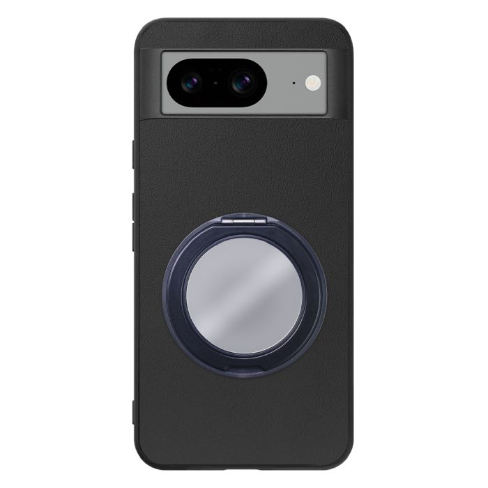 [ LOOF RING-SHELL (ミラー Ver.) ] Google pixel 8 googlepixel8 Pixel8 ピクセル8 スマホケース 背面 ケース カバー ミラー付きスマホリング スタンド 本革 レザー 落下防止  [ Google Pixel 8 ]