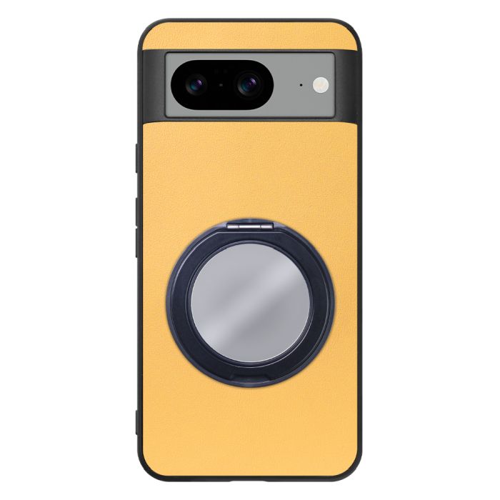 [ LOOF RING-SHELL (ミラー Ver.) ] Google pixel 8 googlepixel8 Pixel8 ピクセル8 スマホケース 背面 ケース カバー ミラー付きスマホリング スタンド 本革 レザー 落下防止  [ Google Pixel 8 ]