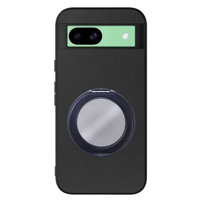 [ LOOF RING-SHELL (ミラー Ver.) ] Google Pixel 8a googlepixel8a Pixel8a ピクセル8a スマホケース 背面 ケース カバー ミラー付きスマホリング スタンド 本革 レザー 落下防止  [ Google Pixel 8a ]