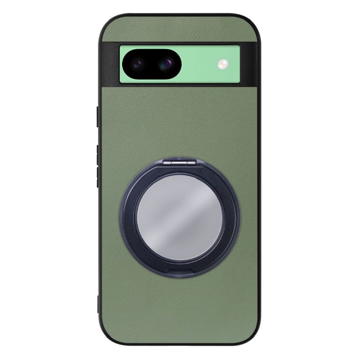 [ LOOF RING-SHELL (ミラー Ver.) ] Google Pixel 8a googlepixel8a Pixel8a ピクセル8a スマホケース 背面 ケース カバー ミラー付きスマホリング スタンド 本革 レザー 落下防止  [ Google Pixel 8a ]