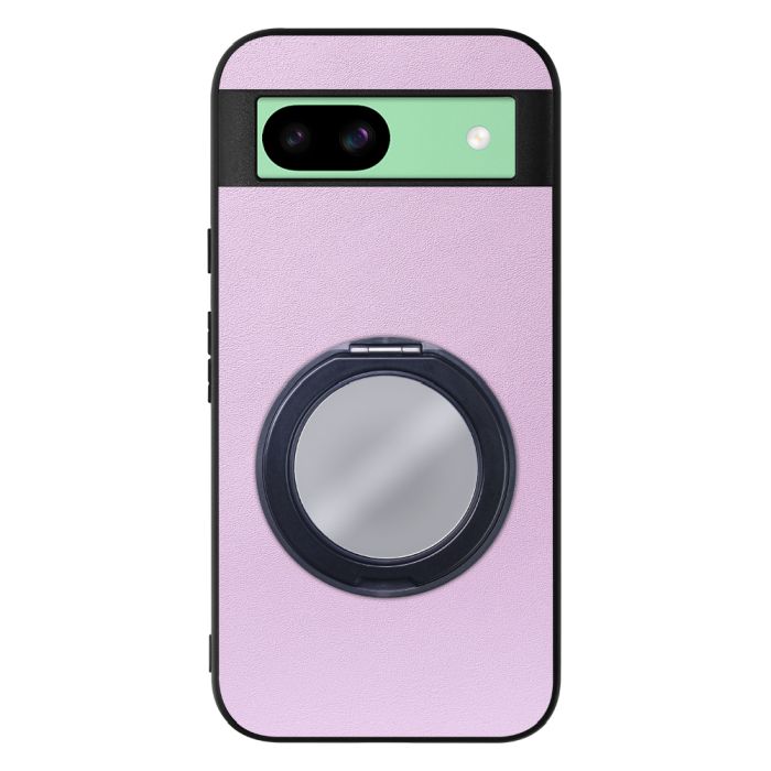 [ LOOF RING-SHELL (ミラー Ver.) ] Google Pixel 8a googlepixel8a Pixel8a ピクセル8a スマホケース 背面 ケース カバー ミラー付きスマホリング スタンド 本革 レザー 落下防止  [ Google Pixel 8a ]