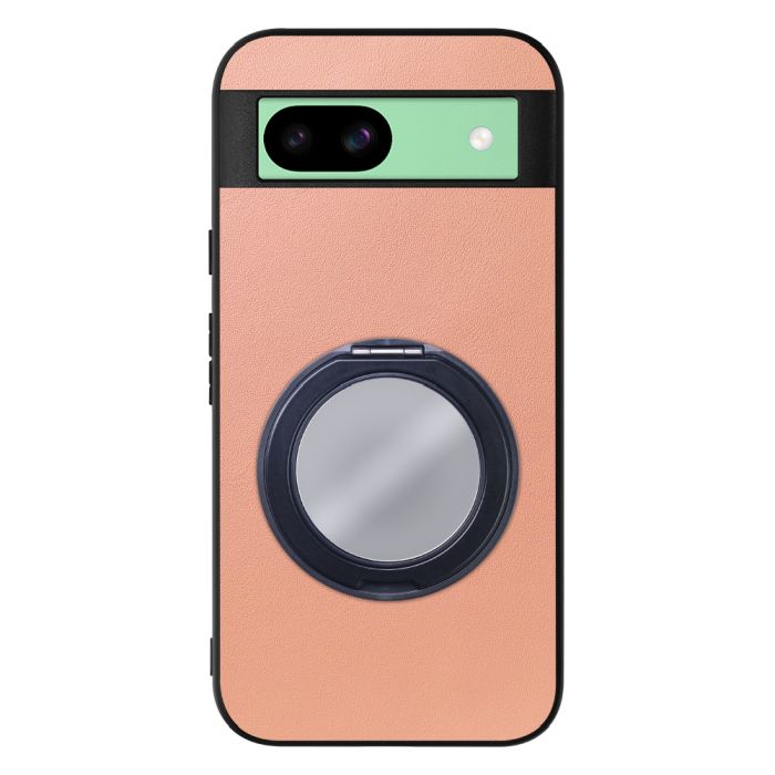 [ LOOF RING-SHELL (ミラー Ver.) ] Google Pixel 8a googlepixel8a Pixel8a ピクセル8a スマホケース 背面 ケース カバー ミラー付きスマホリング スタンド 本革 レザー 落下防止  [ Google Pixel 8a ]