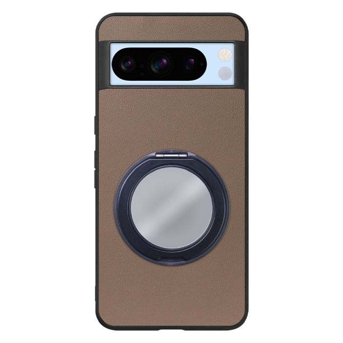 [ LOOF RING-SHELL (ミラー Ver.) ] Google pixel 8 Pro googlepixel8pro Pixel8 8Pro プロ ピクセル8Pro スマホケース 背面 ケース カバー ミラー付きスマホリング スタンド 本革 レザー 落下防止  [ Google Pixel 8 Pro ]