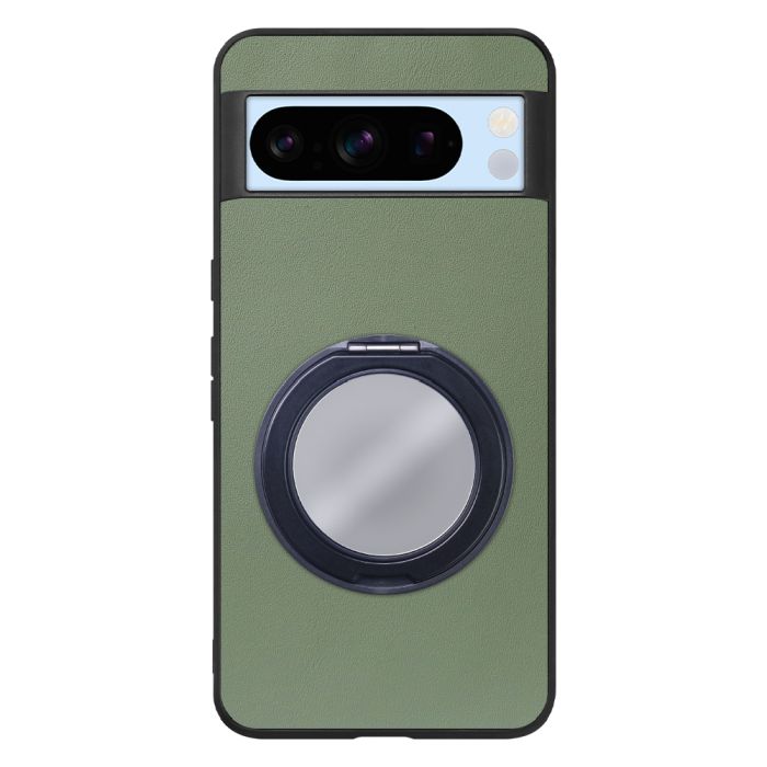 [ LOOF RING-SHELL (ミラー Ver.) ] Google pixel 8 Pro googlepixel8pro Pixel8 8Pro プロ ピクセル8Pro スマホケース 背面 ケース カバー ミラー付きスマホリング スタンド 本革 レザー 落下防止  [ Google Pixel 8 Pro ]