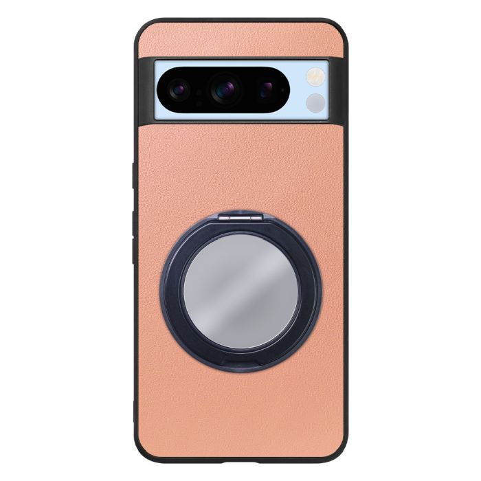 [ LOOF RING-SHELL (ミラー Ver.) ] Google pixel 8 Pro googlepixel8pro Pixel8 8Pro プロ ピクセル8Pro スマホケース 背面 ケース カバー ミラー付きスマホリング スタンド 本革 レザー 落下防止  [ Google Pixel 8 Pro ]