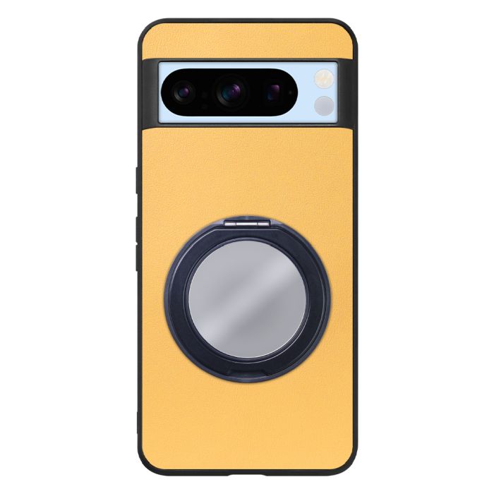 [ LOOF RING-SHELL (ミラー Ver.) ] Google pixel 8 Pro googlepixel8pro Pixel8 8Pro プロ ピクセル8Pro スマホケース 背面 ケース カバー ミラー付きスマホリング スタンド 本革 レザー 落下防止  [ Google Pixel 8 Pro ]