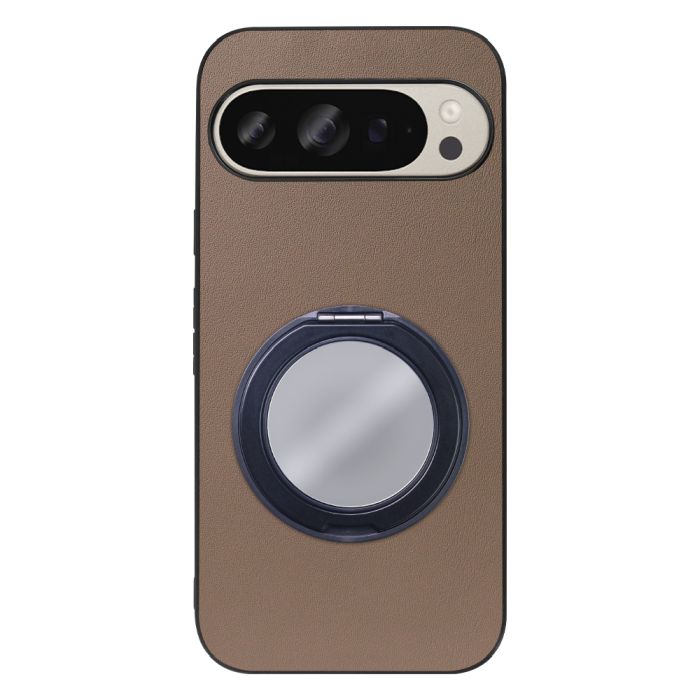 [ LOOF RING-SHELL (ミラー Ver.) ] Google Pixel 9 / 9 Pro Google Pixel9 Pixel9pro ピクセル9 ピクセル9プロ スマホケース 背面 ケース カバー ミラー付きスマホリング スタンド 本革 レザー 落下防止  [ Google Pixel 9 / 9 Pro ]