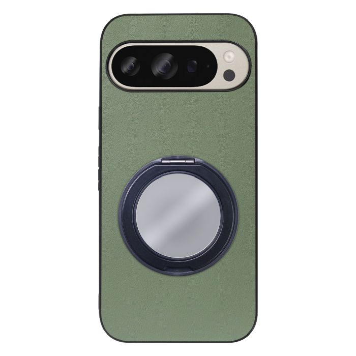 [ LOOF RING-SHELL (ミラー Ver.) ] Google Pixel 9 / 9 Pro Google Pixel9 Pixel9pro ピクセル9 ピクセル9プロ スマホケース 背面 ケース カバー ミラー付きスマホリング スタンド 本革 レザー 落下防止  [ Google Pixel 9 / 9 Pro ]