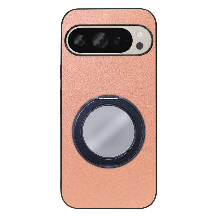 [ LOOF RING-SHELL (ミラー Ver.) ] Google Pixel 9 / 9 Pro Google Pixel9 Pixel9pro ピクセル9 ピクセル9プロ スマホケース 背面 ケース カバー ミラー付きスマホリング スタンド 本革 レザー 落下防止  [ Google Pixel 9 / 9 Pro ]