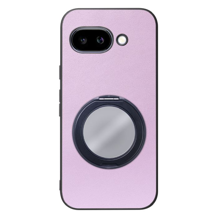 [ LOOF RING-SHELL (ミラー Ver.) ] Google Pixel 9a Google Pixel9a ピクセル9a スマホケース 背面 ケース カバー ミラー付きスマホリング スタンド 本革 レザー 落下防止  [ Google Pixel 9a ]