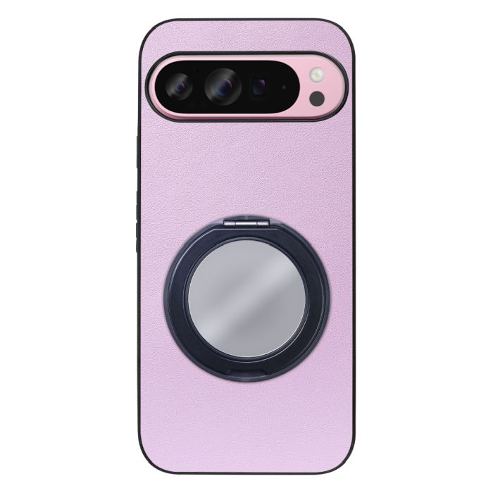 [ LOOF RING-SHELL (ミラー Ver.) ] Google Pixel 9 Pro XL Google Pixel9proxl ピクセル9プロXL スマホケース 背面 ケース カバー ミラー付きスマホリング スタンド 本革 レザー 落下防止  [ Google Pixel 9 Pro XL ]