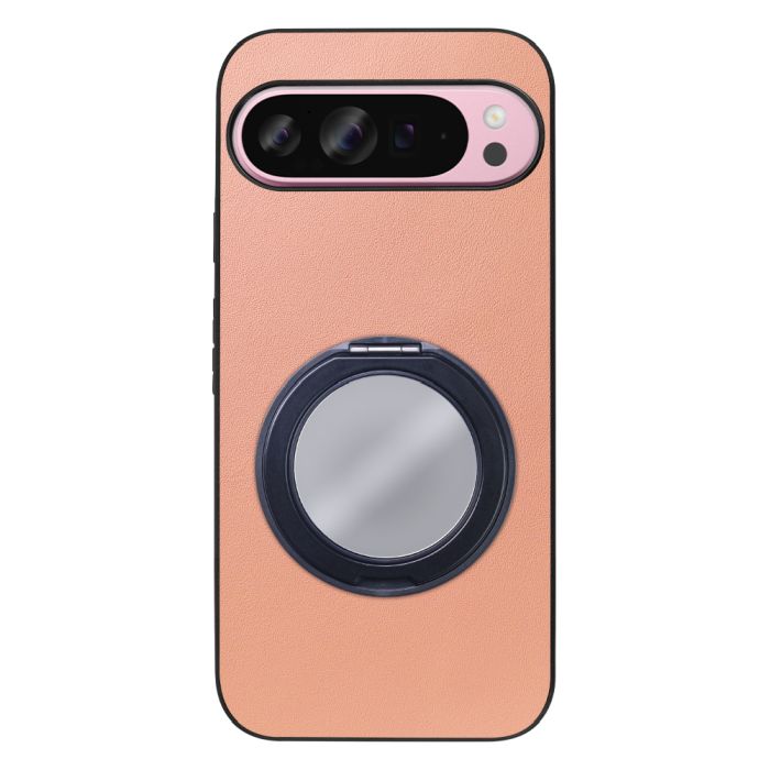 [ LOOF RING-SHELL (ミラー Ver.) ] Google Pixel 9 Pro XL Google Pixel9proxl ピクセル9プロXL スマホケース 背面 ケース カバー ミラー付きスマホリング スタンド 本革 レザー 落下防止  [ Google Pixel 9 Pro XL ]