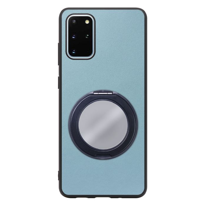 [ LOOF RING-SHELL (ミラー Ver.) ] Galaxy S20+ 5G SC-52A / SCG02 s20plus S20 plus s20プラス s20+5g s20plus5g スマホケース 背面 ケース カバー ミラー付きスマホリング スタンド 本革 レザー 落下防止  [ Galaxy S20+ 5G ]