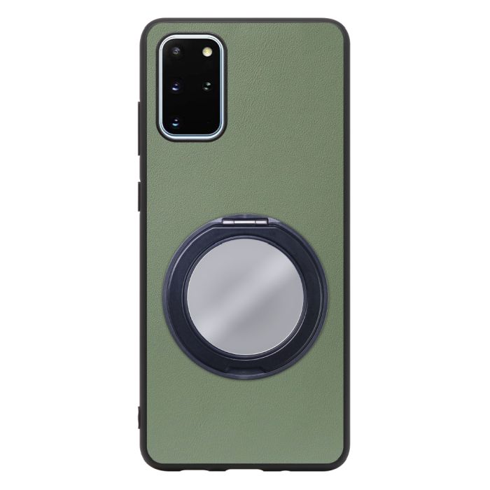 [ LOOF RING-SHELL (ミラー Ver.) ] Galaxy S20+ 5G SC-52A / SCG02 s20plus S20 plus s20プラス s20+5g s20plus5g スマホケース 背面 ケース カバー ミラー付きスマホリング スタンド 本革 レザー 落下防止  [ Galaxy S20+ 5G ]