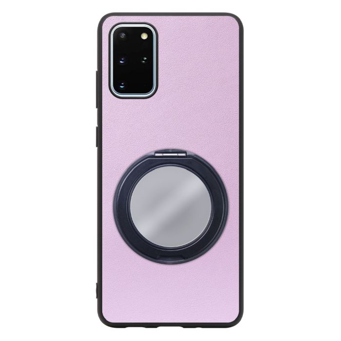 [ LOOF RING-SHELL (ミラー Ver.) ] Galaxy S20+ 5G SC-52A / SCG02 s20plus S20 plus s20プラス s20+5g s20plus5g スマホケース 背面 ケース カバー ミラー付きスマホリング スタンド 本革 レザー 落下防止  [ Galaxy S20+ 5G ]