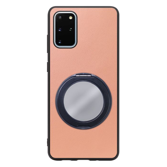 [ LOOF RING-SHELL (ミラー Ver.) ] Galaxy S20+ 5G SC-52A / SCG02 s20plus S20 plus s20プラス s20+5g s20plus5g スマホケース 背面 ケース カバー ミラー付きスマホリング スタンド 本革 レザー 落下防止  [ Galaxy S20+ 5G ]