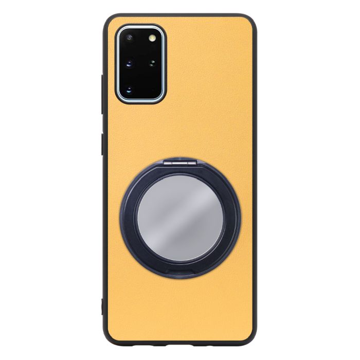 [ LOOF RING-SHELL (ミラー Ver.) ] Galaxy S20+ 5G SC-52A / SCG02 s20plus S20 plus s20プラス s20+5g s20plus5g スマホケース 背面 ケース カバー ミラー付きスマホリング スタンド 本革 レザー 落下防止  [ Galaxy S20+ 5G ]