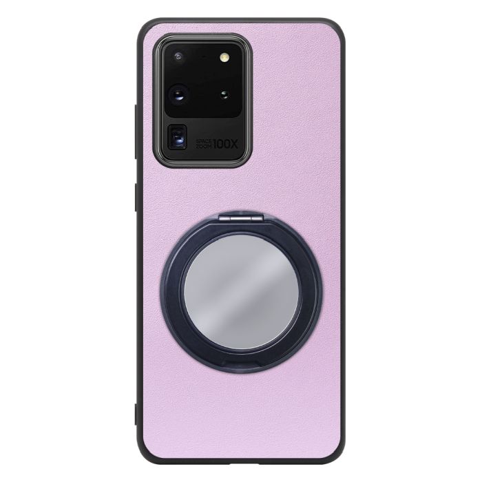 [ LOOF RING-SHELL (ミラー Ver.) ] Galaxy S20 Ultra s20ultra スマホケース 背面 ケース カバー ミラー付きスマホリング スタンド 本革 レザー 落下防止  [ Galaxy S20 Ultra 5G ]