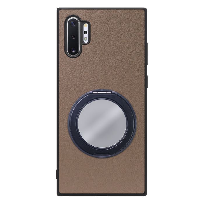 [ LOOF RING-SHELL (ミラー Ver.) ] Galaxy Note10+ SC-01M / SCV45 note10+ note10plus note10 plus スマホケース 背面 ケース カバー ミラー付きスマホリング スタンド 本革 レザー 落下防止  [ Galaxy Note10+ ]