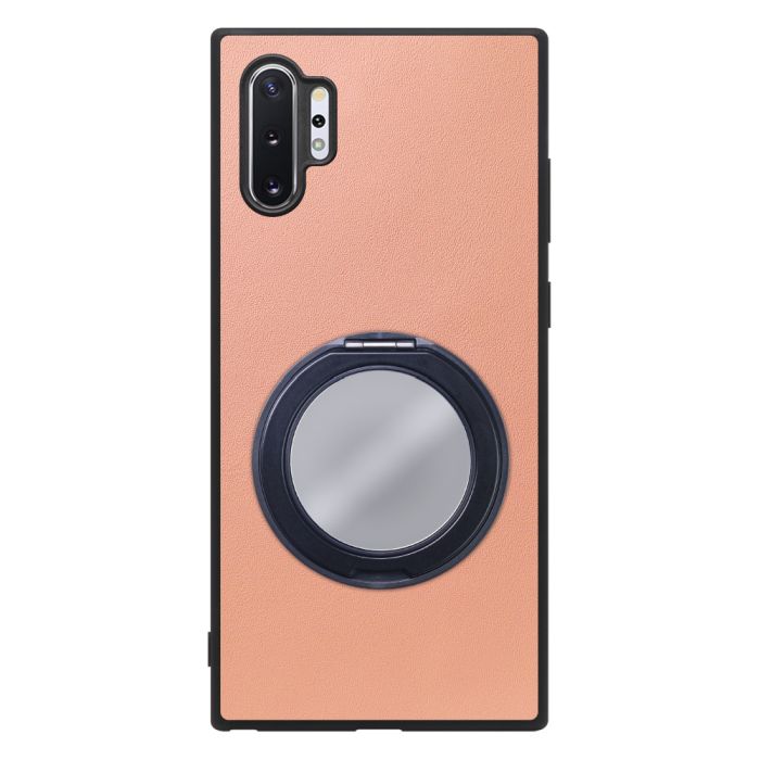 [ LOOF RING-SHELL (ミラー Ver.) ] Galaxy Note10+ SC-01M / SCV45 note10+ note10plus note10 plus スマホケース 背面 ケース カバー ミラー付きスマホリング スタンド 本革 レザー 落下防止  [ Galaxy Note10+ ]