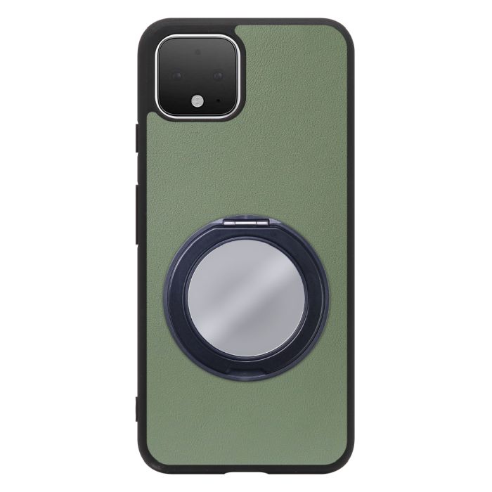 [ LOOF RING-SHELL (ミラー Ver.) ] Google Pixel 4 googlepixel pixel4xl ピクセル4 スマホケース 背面 ケース カバー ミラー付きスマホリング スタンド 本革 レザー 落下防止  [ Google Pixel 4 ]