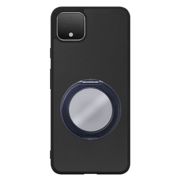 [ LOOF RING-SHELL (ミラー Ver.) ] Google Pixel 4 XL googlepixel pixel4xl ピクセル4XL スマホケース 背面 ケース カバー ミラー付きスマホリング スタンド 本革 レザー 落下防止  [ Google Pixel 4 XL ]