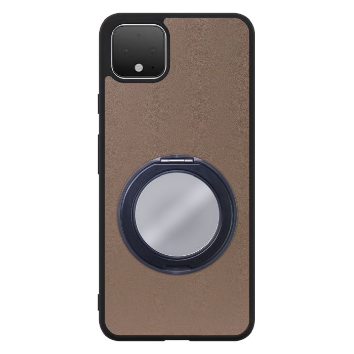 [ LOOF RING-SHELL (ミラー Ver.) ] Google Pixel 4 XL googlepixel pixel4xl ピクセル4XL スマホケース 背面 ケース カバー ミラー付きスマホリング スタンド 本革 レザー 落下防止  [ Google Pixel 4 XL ]