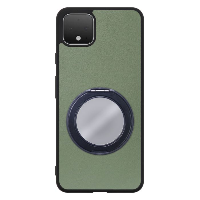 [ LOOF RING-SHELL (ミラー Ver.) ] Google Pixel 4 XL googlepixel pixel4xl ピクセル4XL スマホケース 背面 ケース カバー ミラー付きスマホリング スタンド 本革 レザー 落下防止  [ Google Pixel 4 XL ]