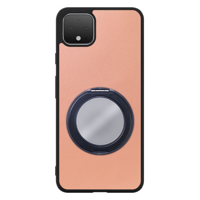 [ LOOF RING-SHELL (ミラー Ver.) ] Google Pixel 4 XL googlepixel pixel4xl ピクセル4XL スマホケース 背面 ケース カバー ミラー付きスマホリング スタンド 本革 レザー 落下防止  [ Google Pixel 4 XL ]