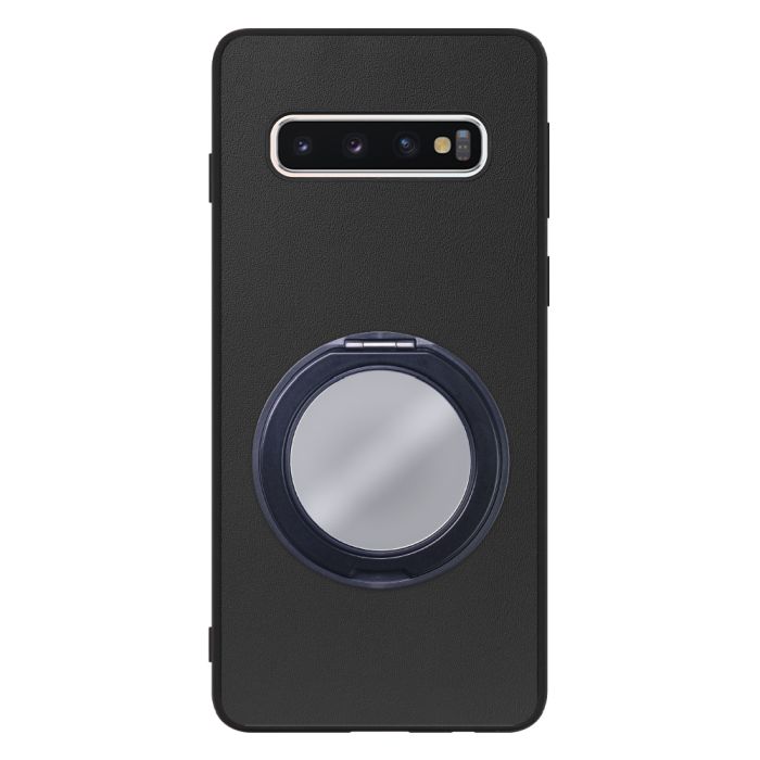 [ LOOF RING-SHELL (ミラー Ver.) ] Galaxy S10 SC-03L / SCV41 galaxys10 スマホケース 背面 ケース カバー ミラー付きスマホリング スタンド 本革 レザー 落下防止  [ Galaxy S10 ]