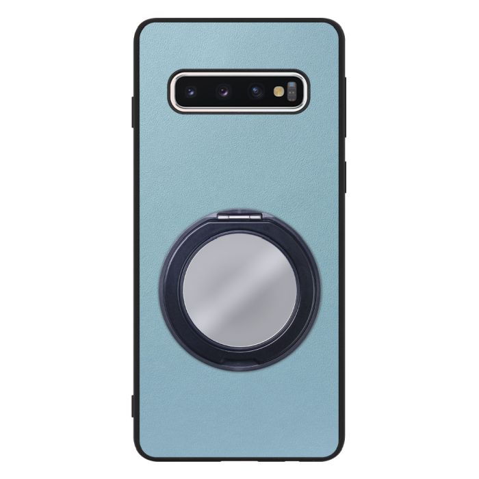 [ LOOF RING-SHELL (ミラー Ver.) ] Galaxy S10 SC-03L / SCV41 galaxys10 スマホケース 背面 ケース カバー ミラー付きスマホリング スタンド 本革 レザー 落下防止  [ Galaxy S10 ]