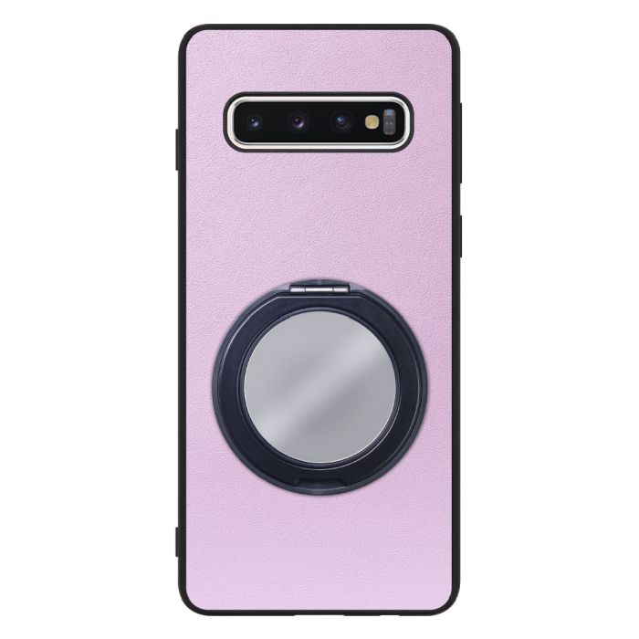 [ LOOF RING-SHELL (ミラー Ver.) ] Galaxy S10 SC-03L / SCV41 galaxys10 スマホケース 背面 ケース カバー ミラー付きスマホリング スタンド 本革 レザー 落下防止  [ Galaxy S10 ]
