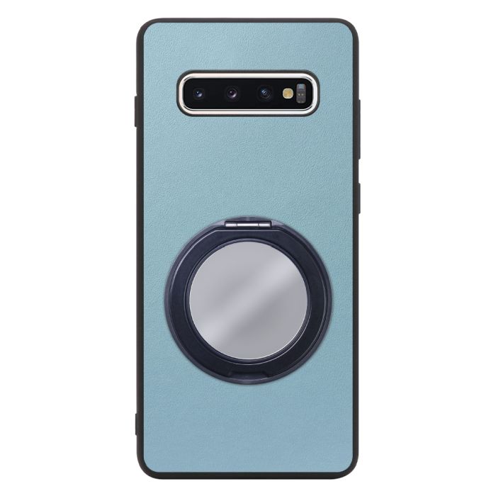 [ LOOF RING-SHELL (ミラー Ver.) ] Galaxy S10+ SC-04L / SCV42 s10plus s10 plus スマホケース 背面 ケース カバー ミラー付きスマホリング スタンド 本革 レザー 落下防止  [ Galaxy S10+ ]