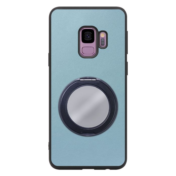 [ LOOF RING-SHELL (ミラー Ver.) ] Galaxy S9 SC-02K / SCV38 galaxys9 スマホケース 背面 ケース カバー ミラー付きスマホリング スタンド 本革 レザー 落下防止  [ Galaxy S9 ]