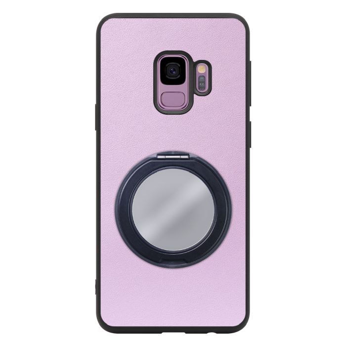 [ LOOF RING-SHELL (ミラー Ver.) ] Galaxy S9 SC-02K / SCV38 galaxys9 スマホケース 背面 ケース カバー ミラー付きスマホリング スタンド 本革 レザー 落下防止  [ Galaxy S9 ]
