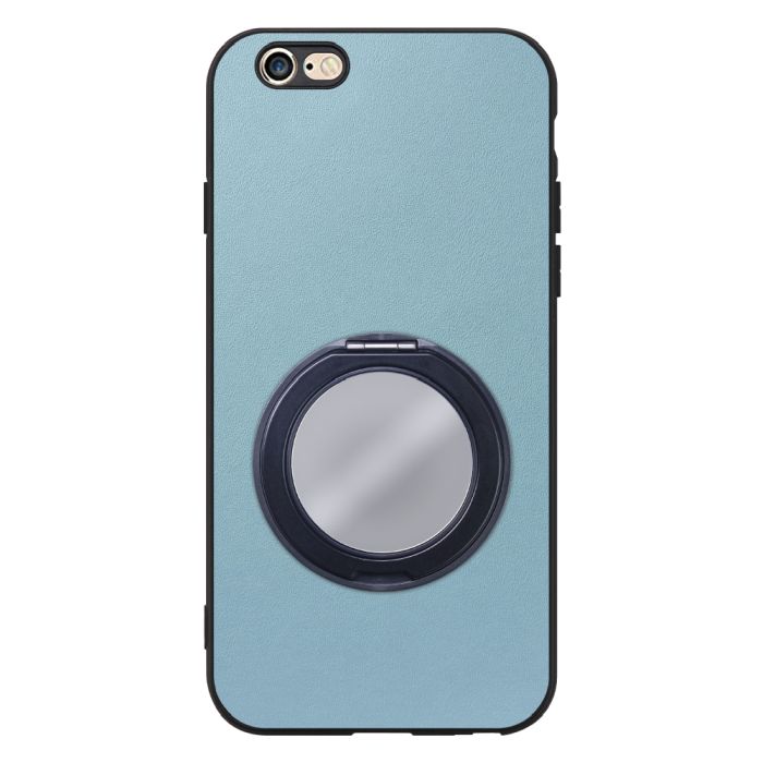 [ LOOF RING-SHELL (ミラー Ver.) ] iPhone 6 / 6s iphone6 iphone6s スマホケース 背面 ケース カバー ミラー付きスマホリング スタンド 本革 レザー 落下防止  [ iPhone 6 / 6s ]