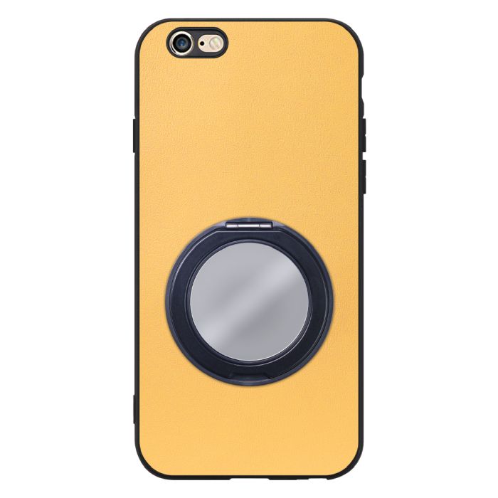 [ LOOF RING-SHELL (ミラー Ver.) ] iPhone 6 / 6s iphone6 iphone6s スマホケース 背面 ケース カバー ミラー付きスマホリング スタンド 本革 レザー 落下防止  [ iPhone 6 / 6s ]