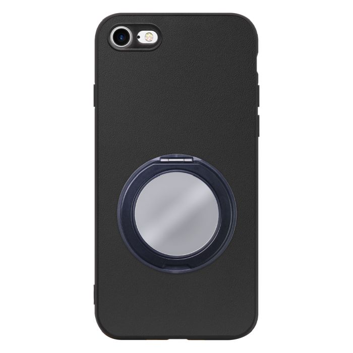 [ LOOF RING-SHELL (ミラー Ver.) ] iPhone 7 / 8 / SE (第2/3世代) iphone7 iphone8 iphonese se2 se3 スマホケース 背面 ケース カバー ミラー付きスマホリング スタンド 本革 レザー 落下防止  [ iPhone 7 / 8 / SE (第2/3世代) ]