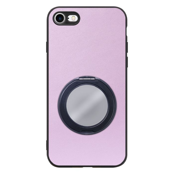 [ LOOF RING-SHELL (ミラー Ver.) ] iPhone 7 / 8 / SE (第2/3世代) iphone7 iphone8 iphonese se2 se3 スマホケース 背面 ケース カバー ミラー付きスマホリング スタンド 本革 レザー 落下防止  [ iPhone 7 / 8 / SE (第2/3世代) ]